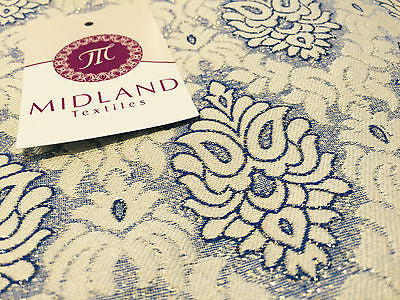 Indian Banarsi Floral Ornamental Motif Woven Brocade fabric 44' M242 Mtex - Midland Textiles & Fabric