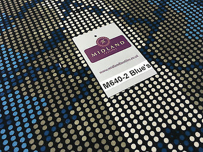 Spotted printed ity stretch jersey Lycra dress Fabric 58' wide M640 Mtex - Midland Textiles & Fabric