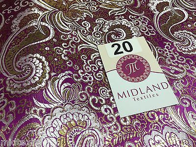 Paisley Metallic Brocade Fabric 58' wide for Jackets and waistcoats M350 Mtex - Midland Textiles & Fabric