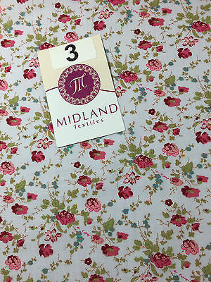 Vinatge Floral poly cotton print dress craft fabric 44' Wide M353 Mtex - Midland Textiles & Fabric