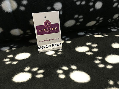 Anti pil polar Printed fleece ideal for throws blankets 150cm wide M672 Mtex - Midland Textiles & Fabric