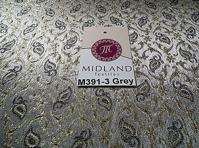 Indian Embroided Floral Metallic Banarsi Brocade Fabric 44' M391 Mtex - Midland Textiles & Fabric