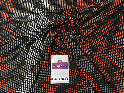 Spotted printed ity stretch jersey Lycra dress Fabric 58' wide M640 Mtex - Midland Textiles & Fabric