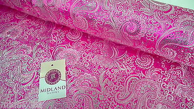 Paisley Metallic Brocade Fabric 58' wide for Jackets and waistcoats M350 Mtex - Midland Textiles & Fabric