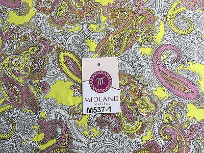 Traditional Vintage Paisley floral 100% Cotton Poplin 58" Wide M537 Mtex - Midland Textiles & Fabric