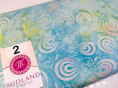Swirl and dot design contrasting colours Bali batik fabric 100% Cotton M525 Mtex - Midland Textiles & Fabric
