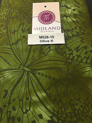 Large Butterfly Melody Print Fabric 5620 100% Cotton 44' Wide M526 Mtex - Midland Textiles & Fabric