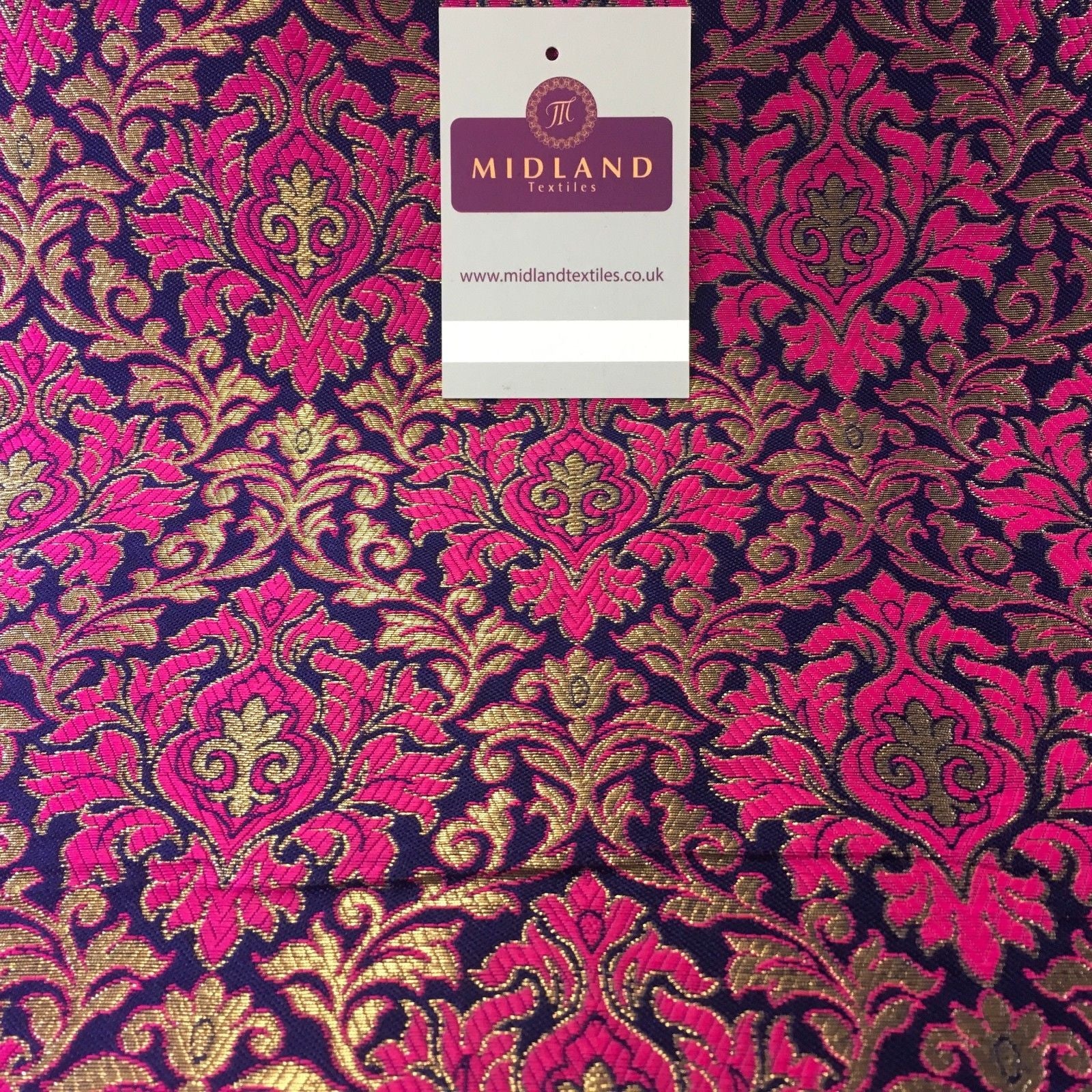 Indian Vintage Ornate jacquard Banarsi brocade waistcoat fabric 50' M725 Mtex - Midland Textiles & Fabric