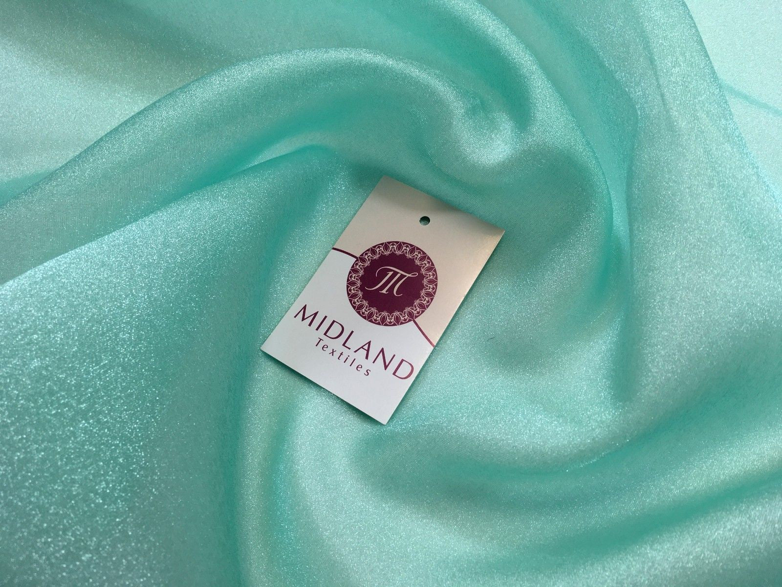 CRYSTAL ORGANZA WEDDING BRIDAL DANCE VEIL DRESS FABRIC MATERIAL 45" WIDE M111 - Midland Textiles & Fabric