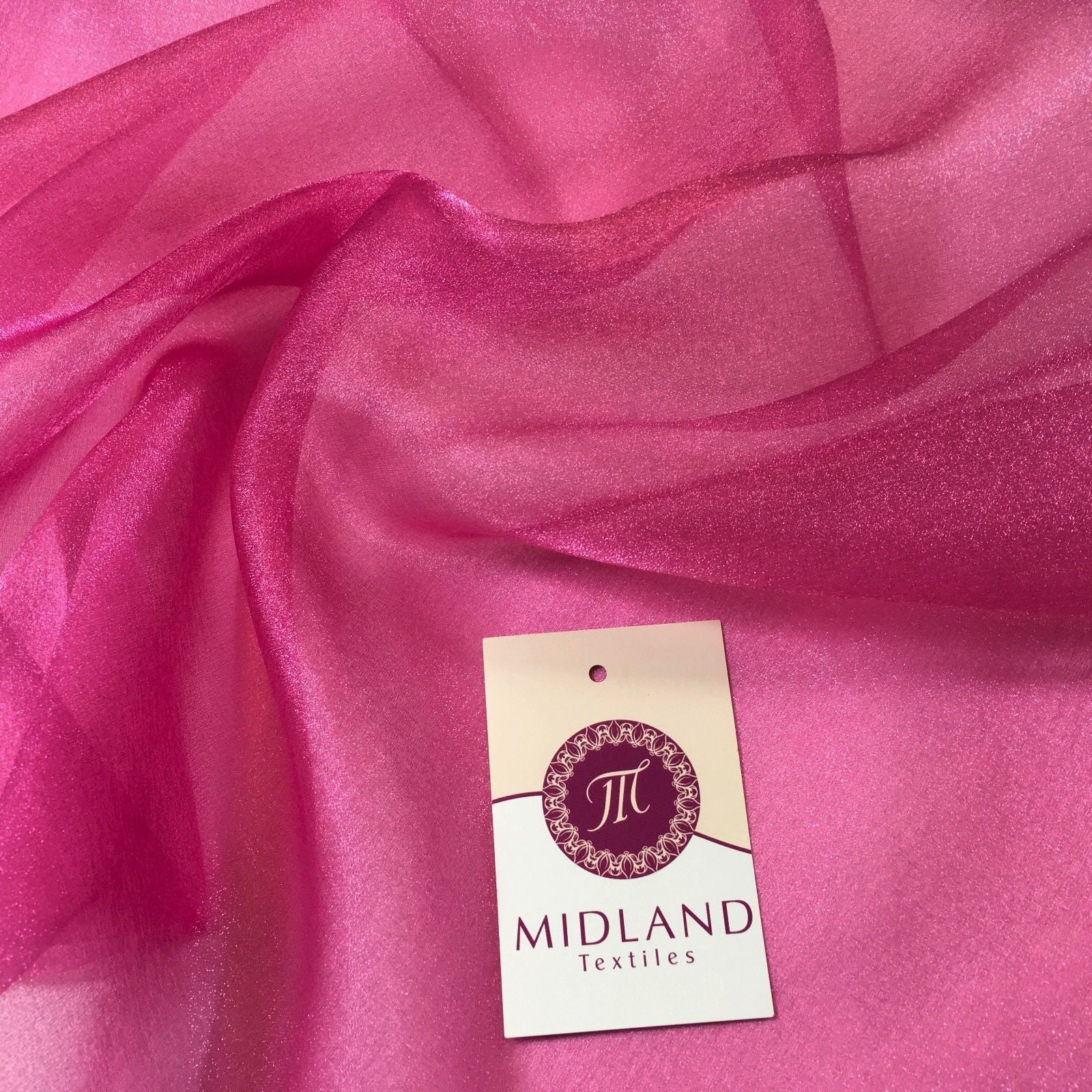 CRYSTAL ORGANZA WEDDING BRIDAL DANCE VEIL DRESS FABRIC MATERIAL 45" WIDE M111 - Midland Textiles & Fabric