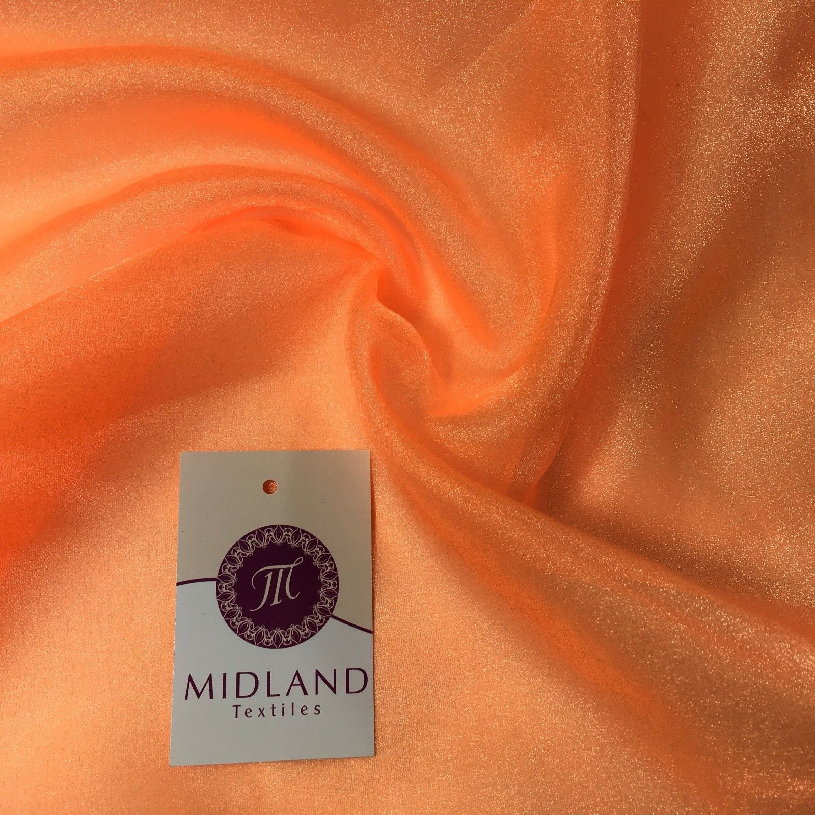 CRYSTAL ORGANZA WEDDING BRIDAL DANCE VEIL DRESS FABRIC MATERIAL 45' WIDE M111 - Midland Textiles & Fabric