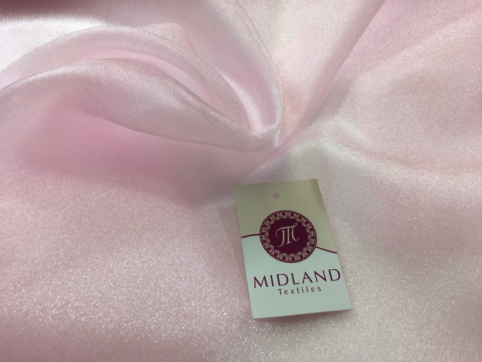 CRYSTAL ORGANZA WEDDING BRIDAL DANCE VEIL DRESS FABRIC MATERIAL 45' WIDE M111 - Midland Textiles & Fabric