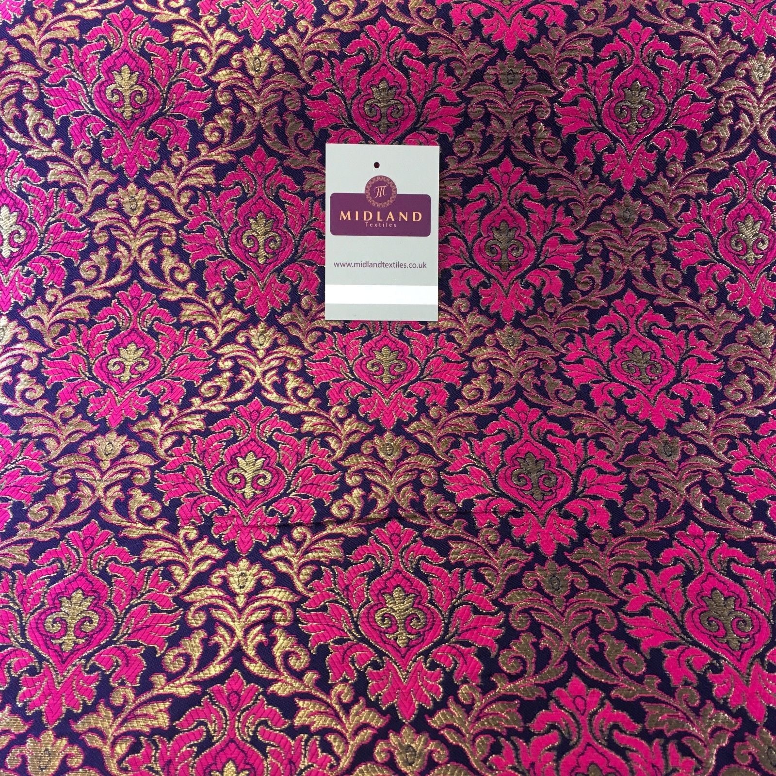 Indian Vintage Ornate jacquard Banarsi brocade waistcoat fabric 50' M725 Mtex - Midland Textiles & Fabric