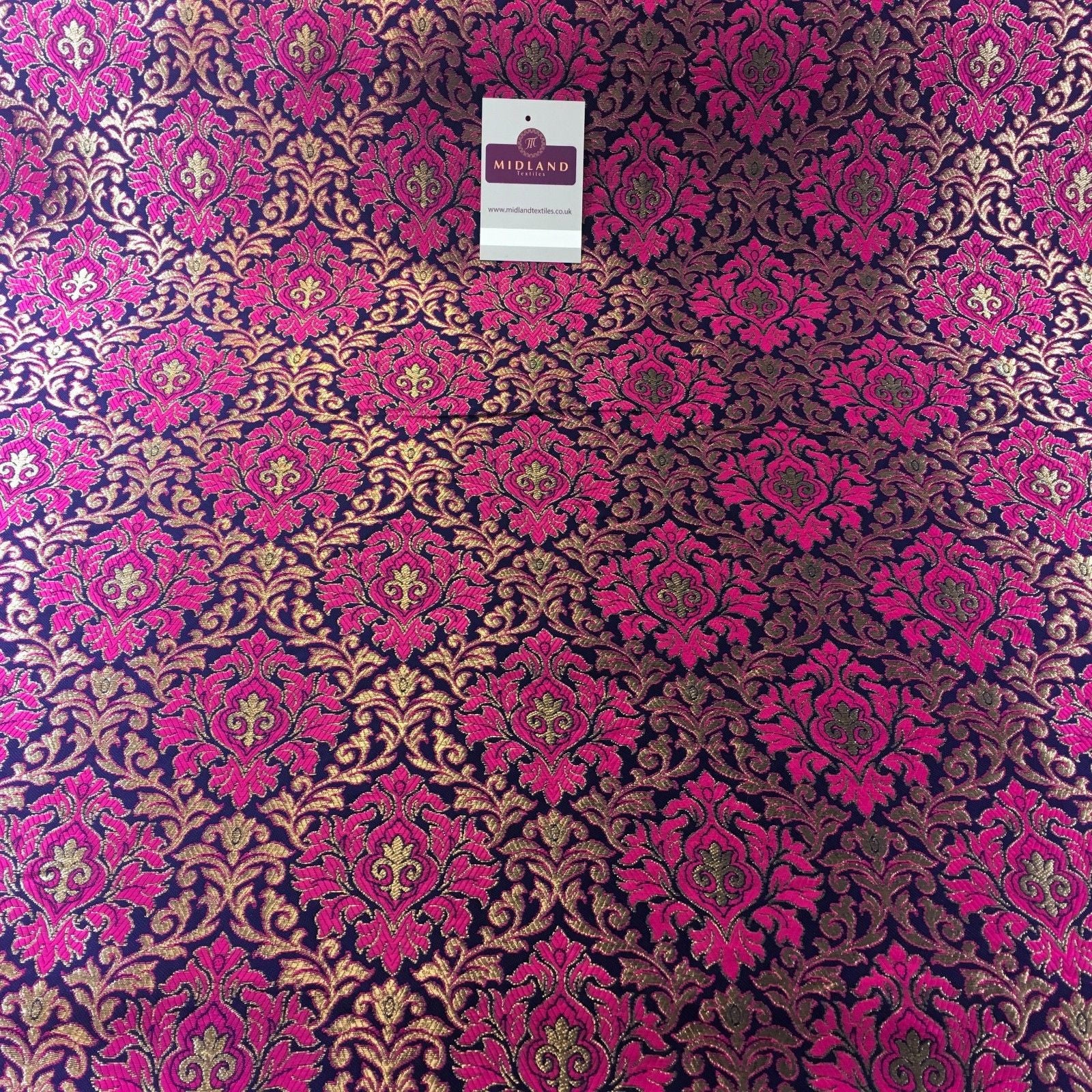 Indian Vintage Ornate jacquard Banarsi brocade waistcoat fabric 50' M725 Mtex - Midland Textiles & Fabric