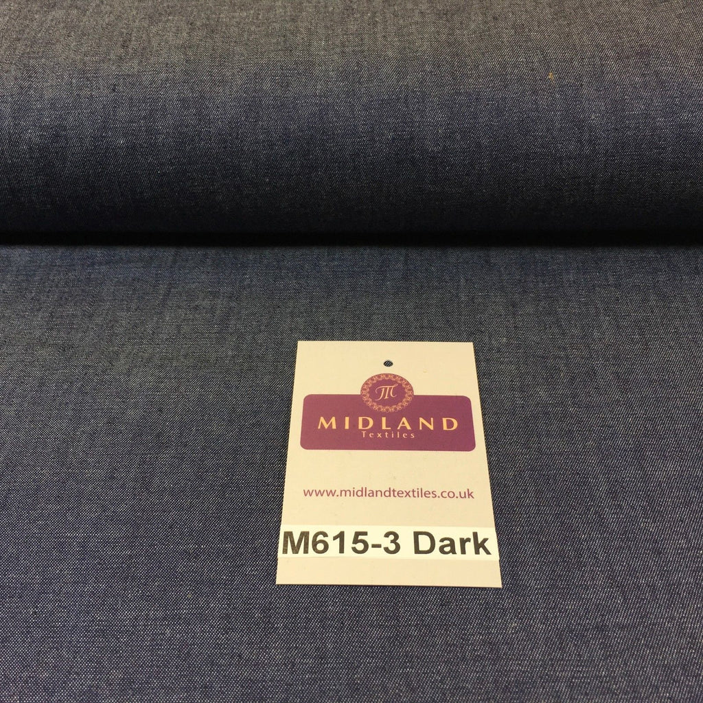 4oz Washed Denim Light-medium-dark blue 100% Cotton Fabric 146cm wide  M615 Mtex - Midland Textiles & Fabric