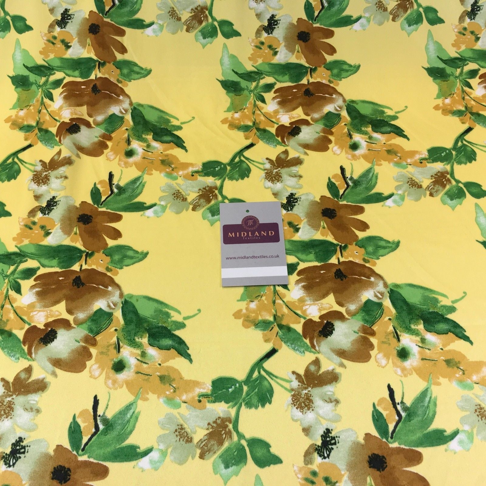 Silky Smooth Floral Satin Dress, Scarf fabric 58' Wide M727 Mtex - Midland Textiles & Fabric