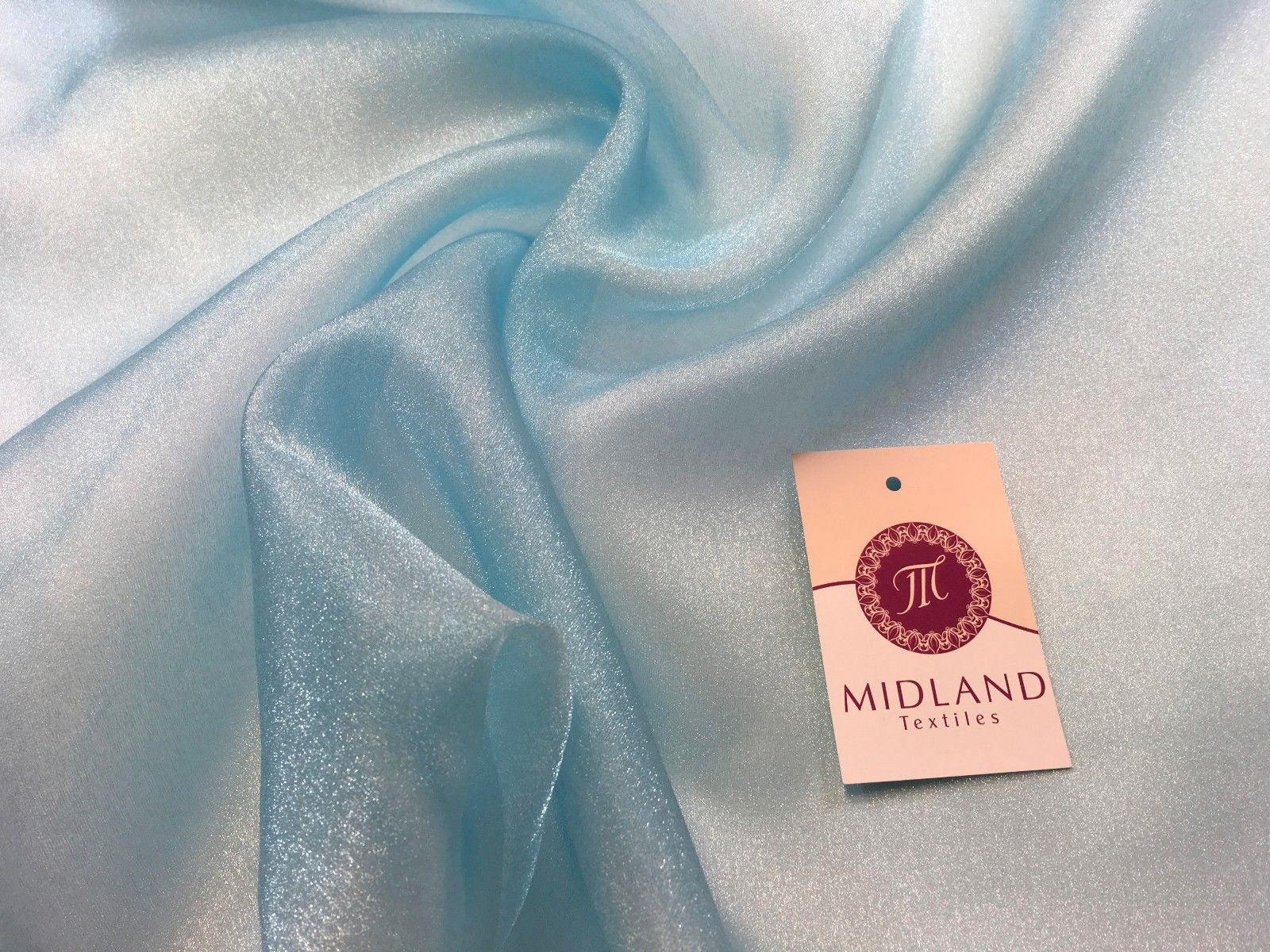 CRYSTAL ORGANZA WEDDING BRIDAL DANCE VEIL DRESS FABRIC MATERIAL 45" WIDE M111 - Midland Textiles & Fabric