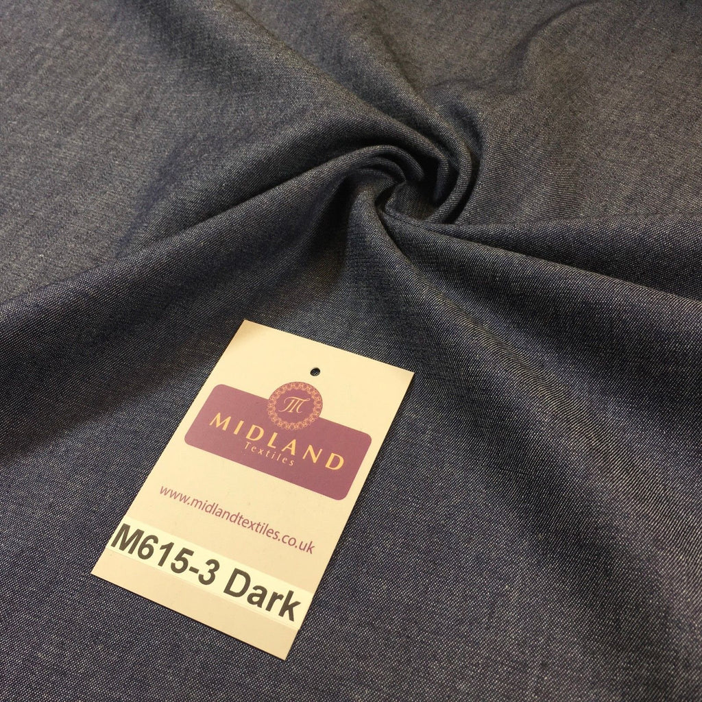 4oz Washed Denim Light-medium-dark blue 100% Cotton Fabric 146cm wide  M615 Mtex - Midland Textiles & Fabric