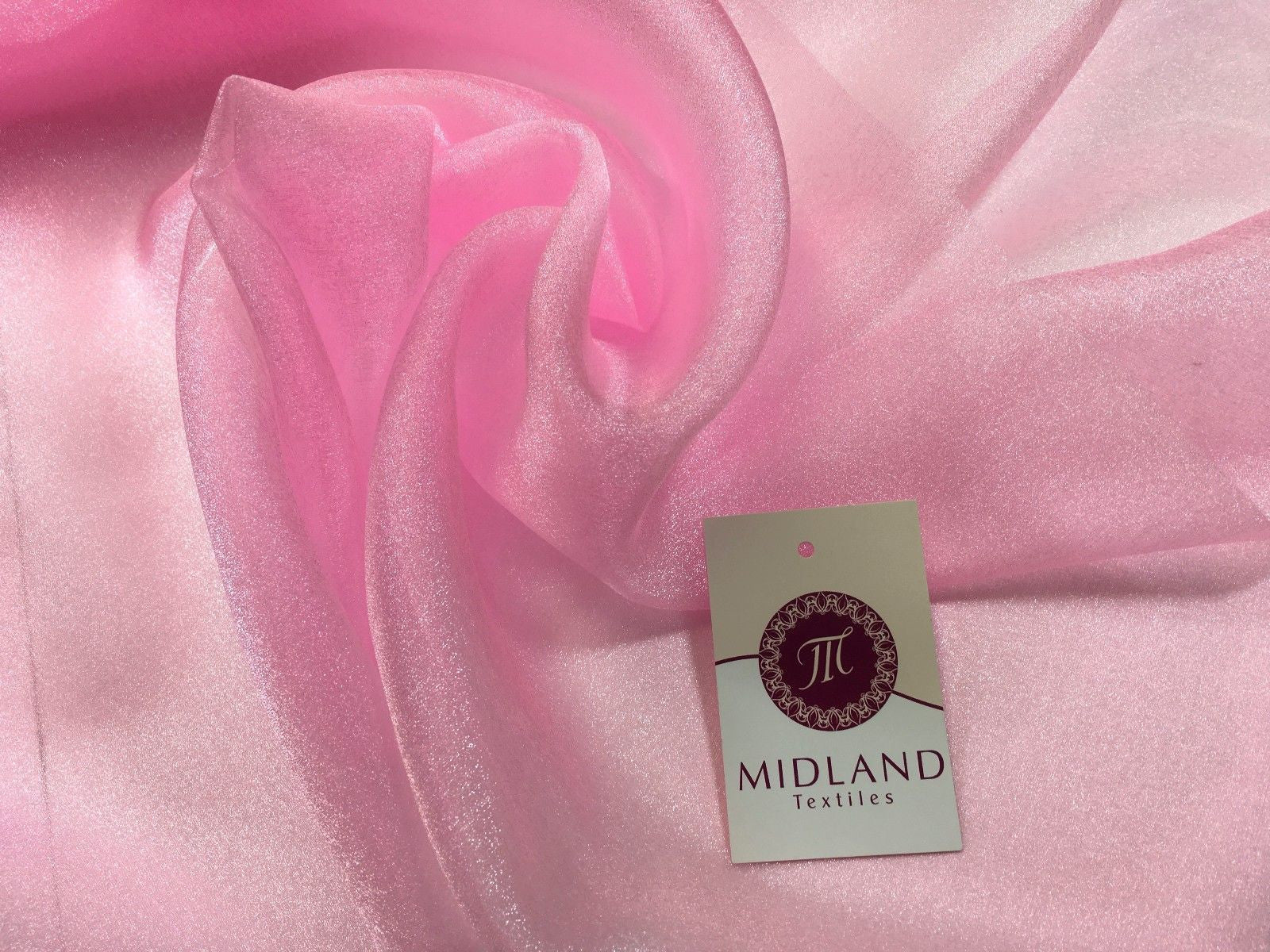 CRYSTAL ORGANZA WEDDING BRIDAL DANCE VEIL DRESS FABRIC MATERIAL 45' WIDE M111 - Midland Textiles & Fabric