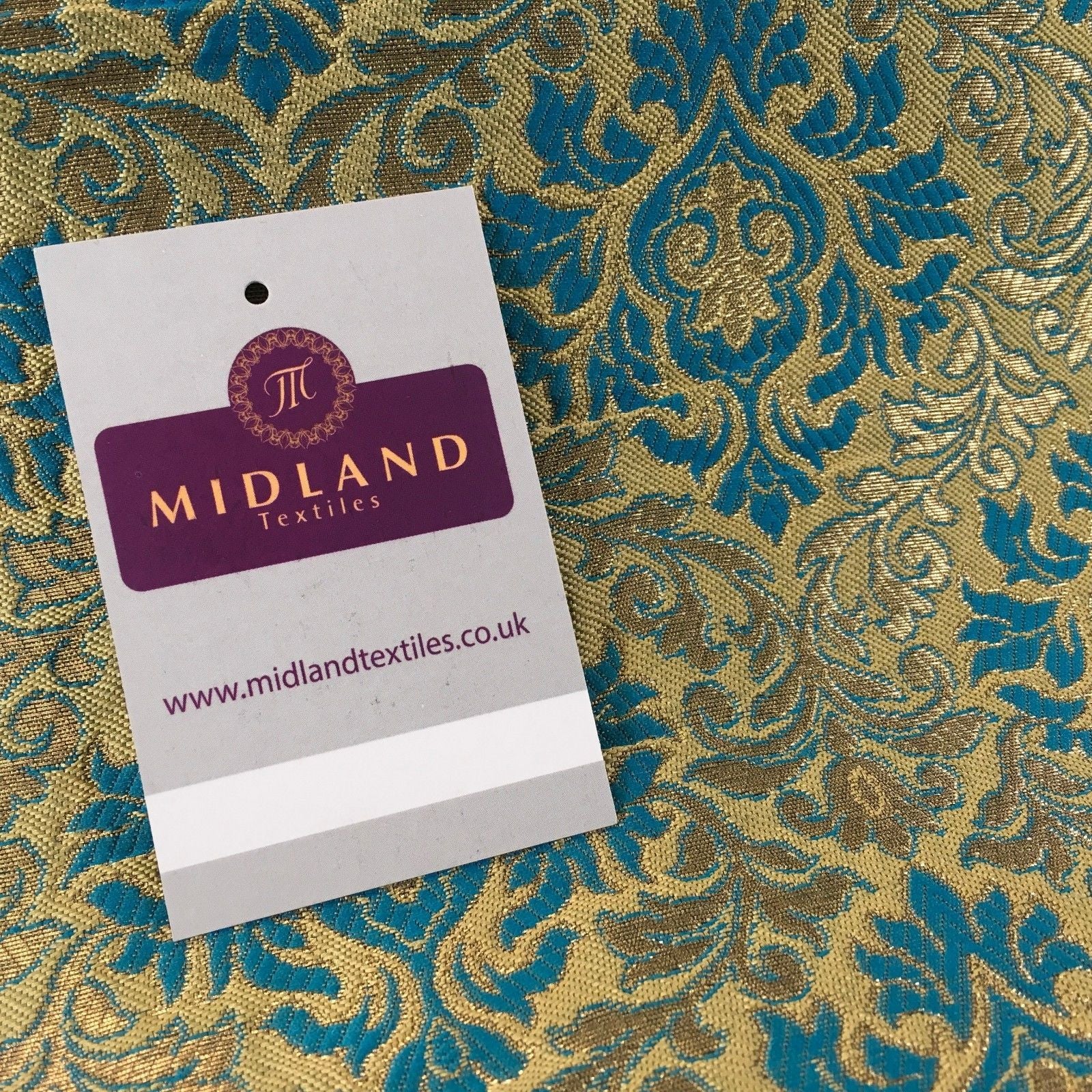 Indian Vintage Ornate jacquard Banarsi brocade waistcoat fabric 50' M725 Mtex - Midland Textiles & Fabric