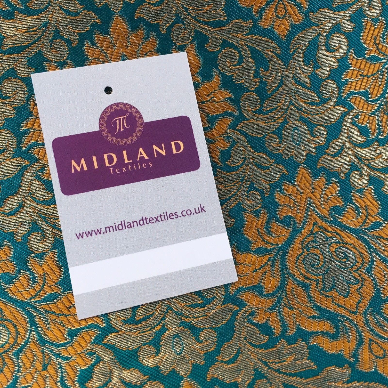 Indian Vintage Ornate jacquard Banarsi brocade waistcoat fabric 50' M725 Mtex - Midland Textiles & Fabric