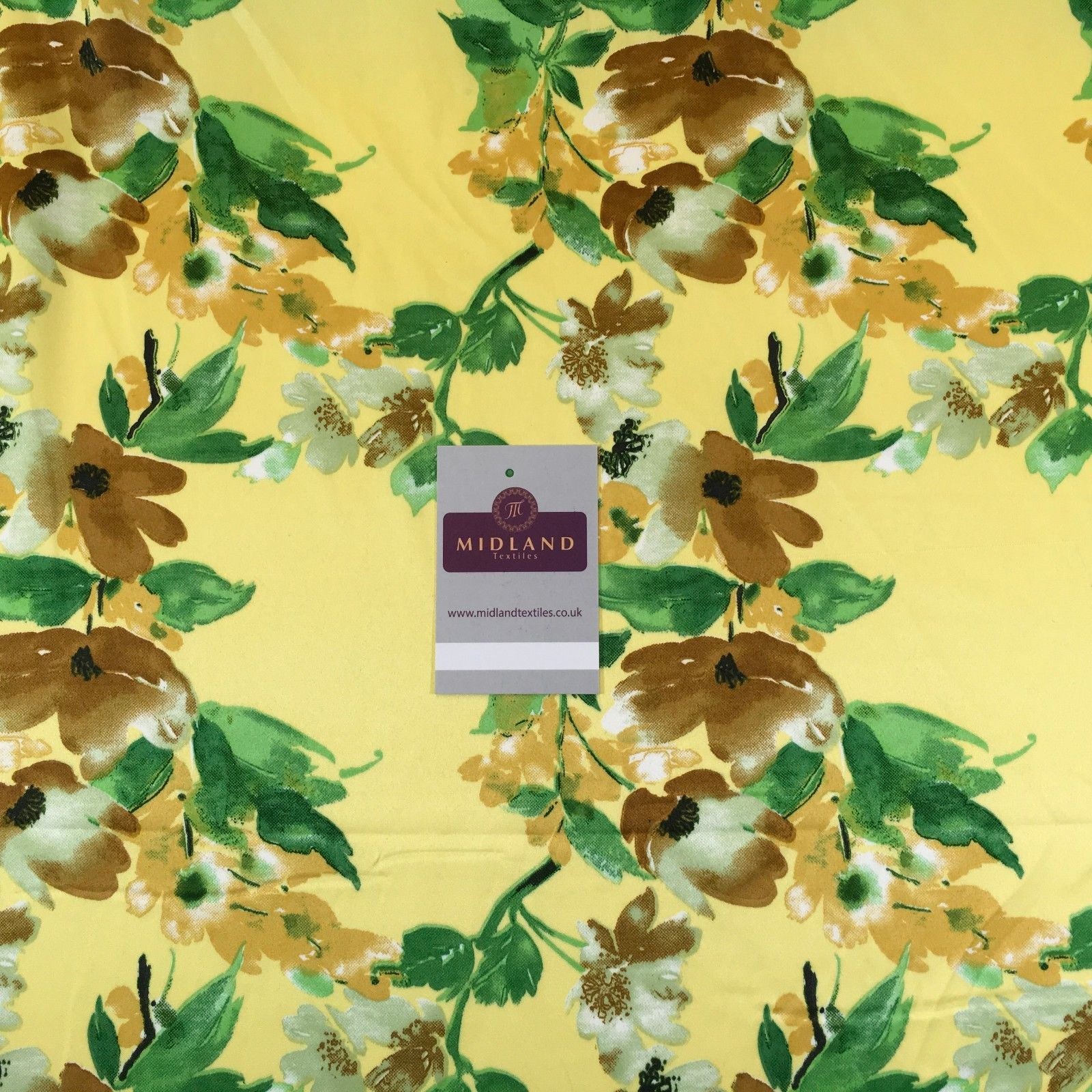 Silky Smooth Floral Satin Dress, Scarf fabric 58' Wide M727 Mtex - Midland Textiles & Fabric