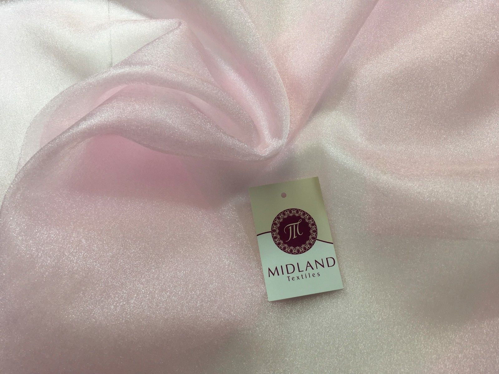 CRYSTAL ORGANZA WEDDING BRIDAL DANCE VEIL DRESS FABRIC MATERIAL 45" WIDE M111 - Midland Textiles & Fabric