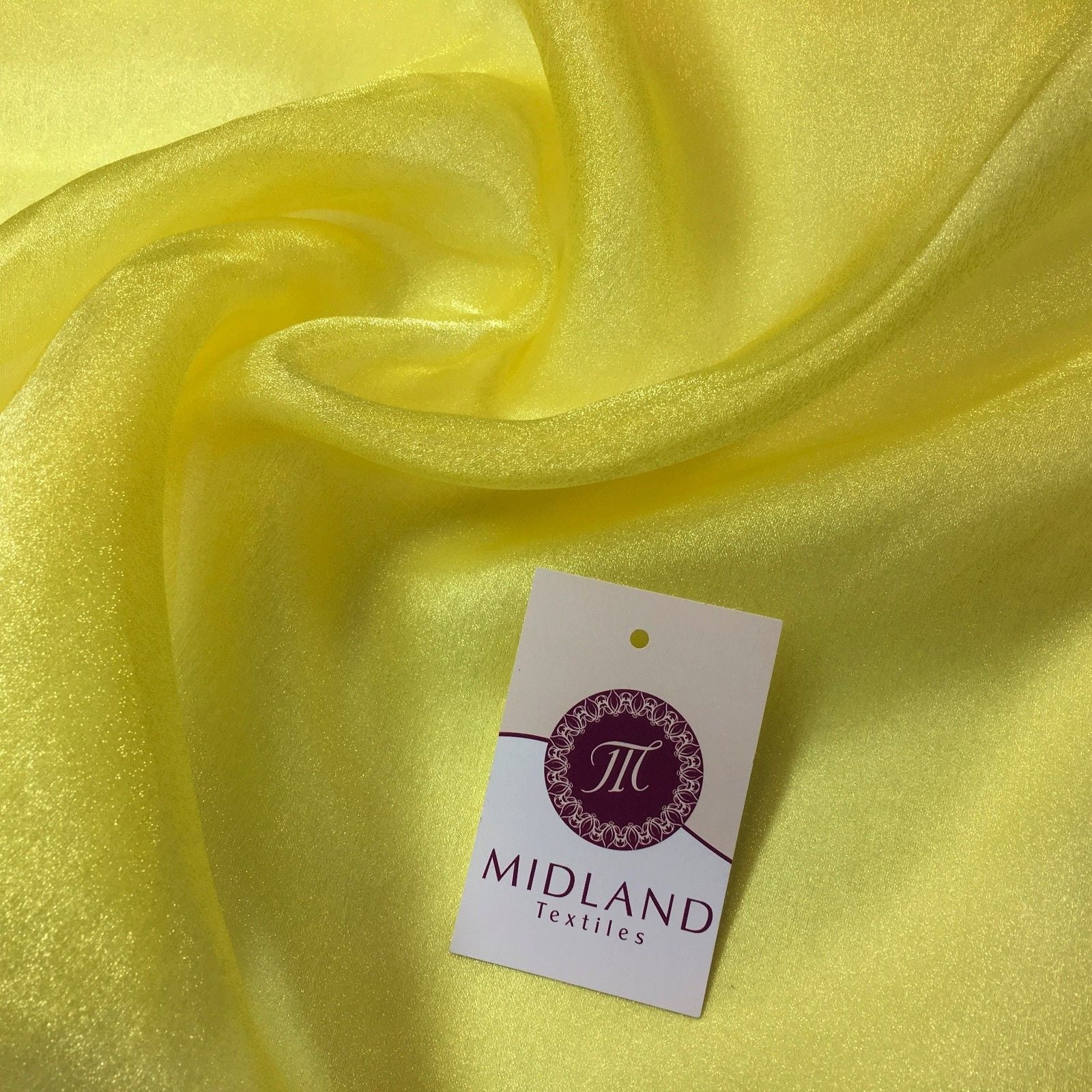 CRYSTAL ORGANZA WEDDING BRIDAL DANCE VEIL DRESS FABRIC MATERIAL 45" WIDE M111 - Midland Textiles & Fabric