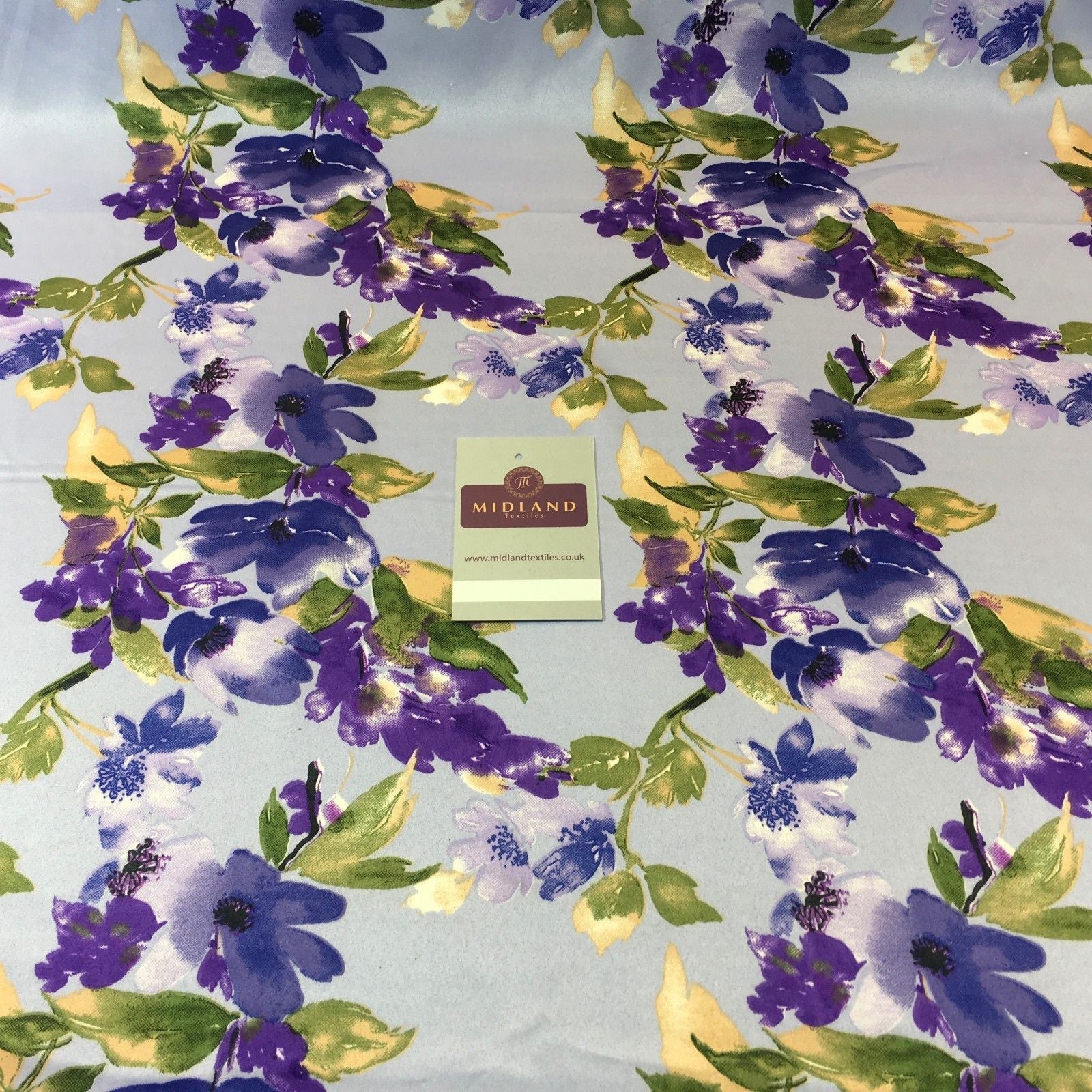 Silky Smooth Floral Satin Dress, Scarf fabric 58' Wide M727 Mtex - Midland Textiles & Fabric