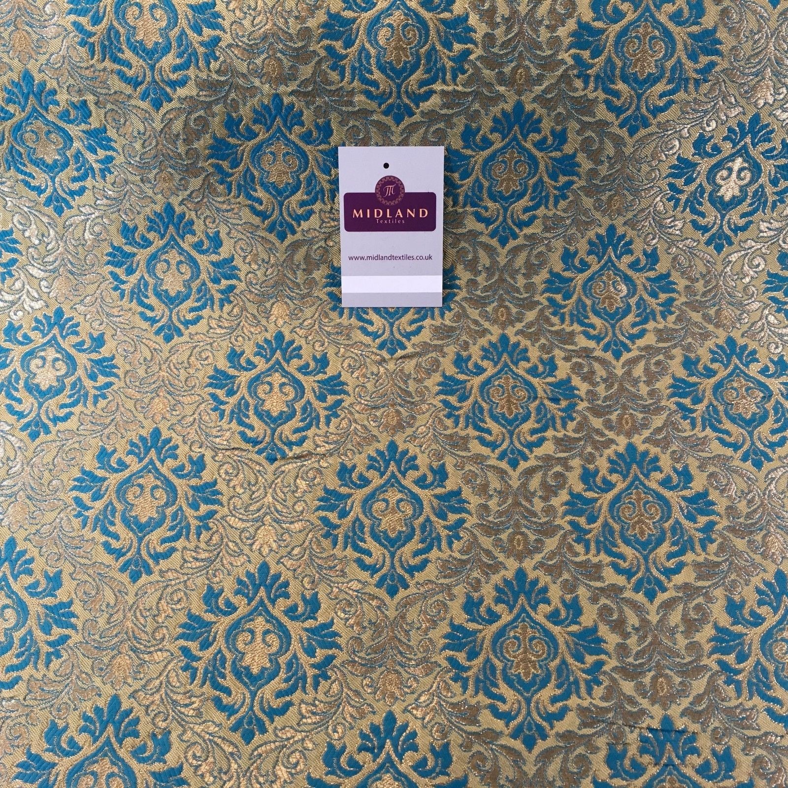 Indian Vintage Ornate jacquard Banarsi brocade waistcoat fabric 50' M725 Mtex - Midland Textiles & Fabric