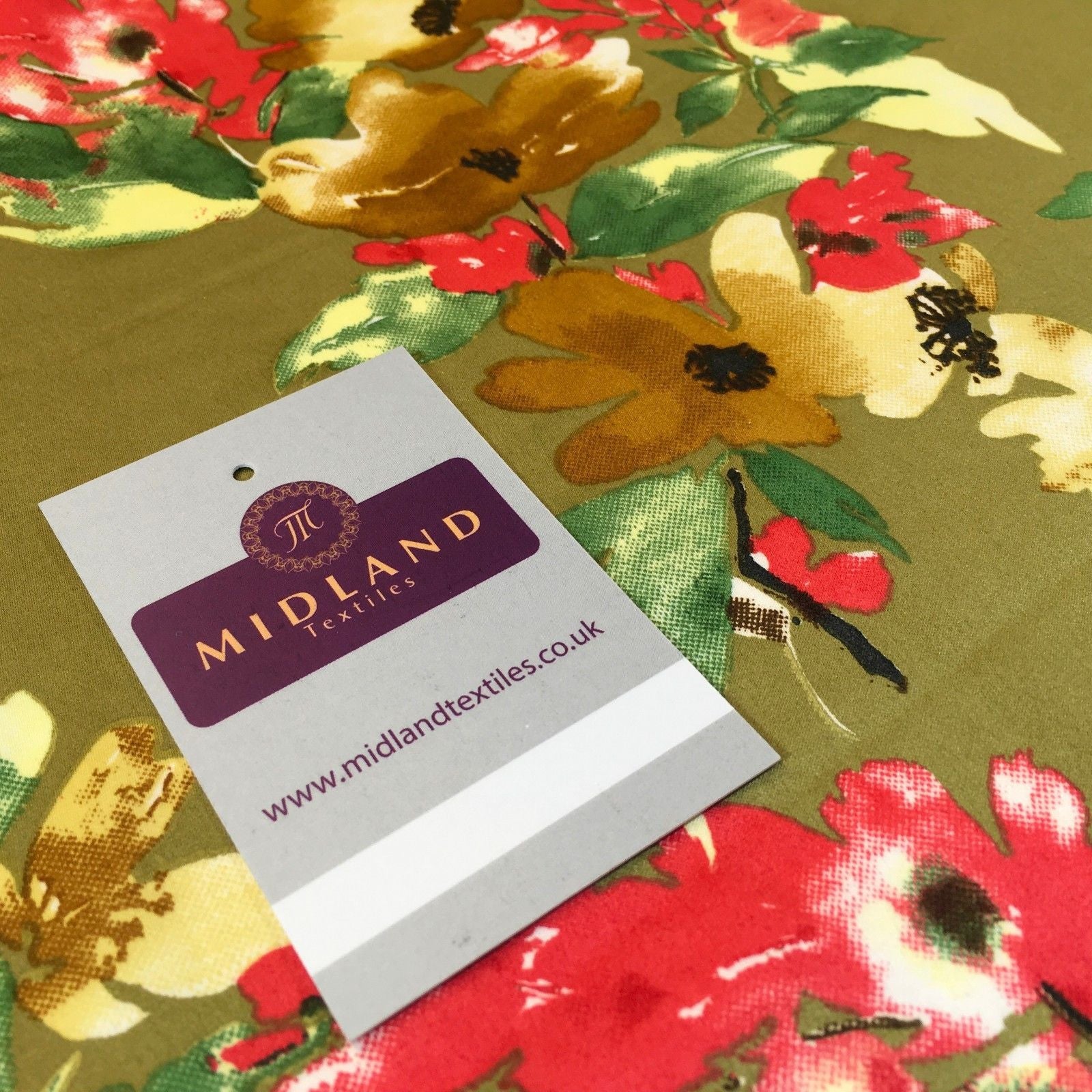 Silky Smooth Floral Satin Dress, Scarf fabric 58' Wide M727 Mtex - Midland Textiles & Fabric