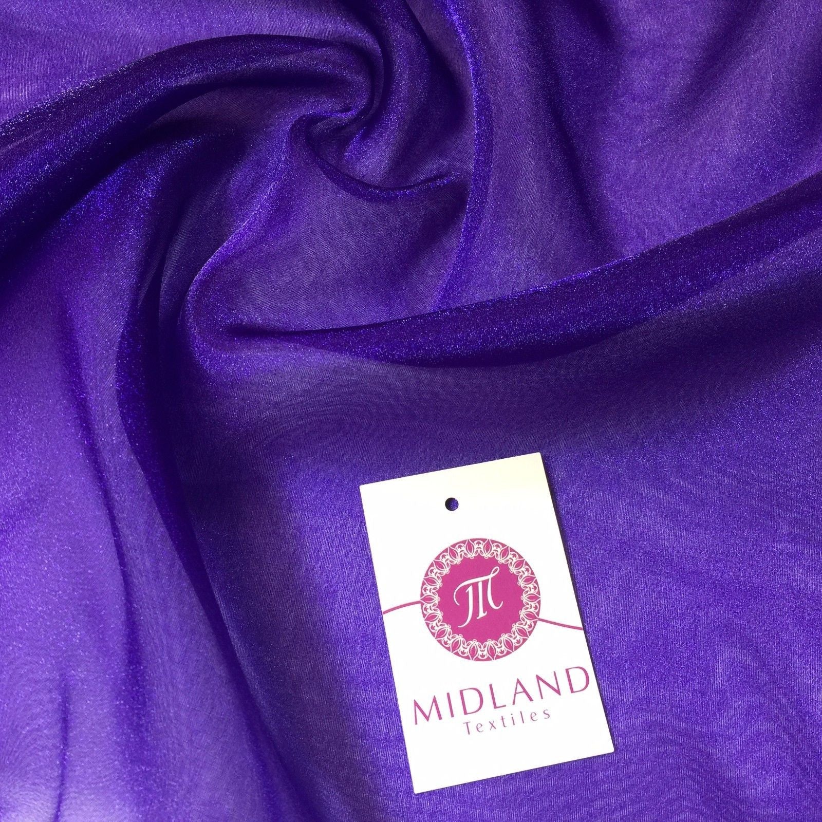 CRYSTAL ORGANZA WEDDING BRIDAL DANCE VEIL DRESS FABRIC MATERIAL 45" WIDE M111 - Midland Textiles & Fabric