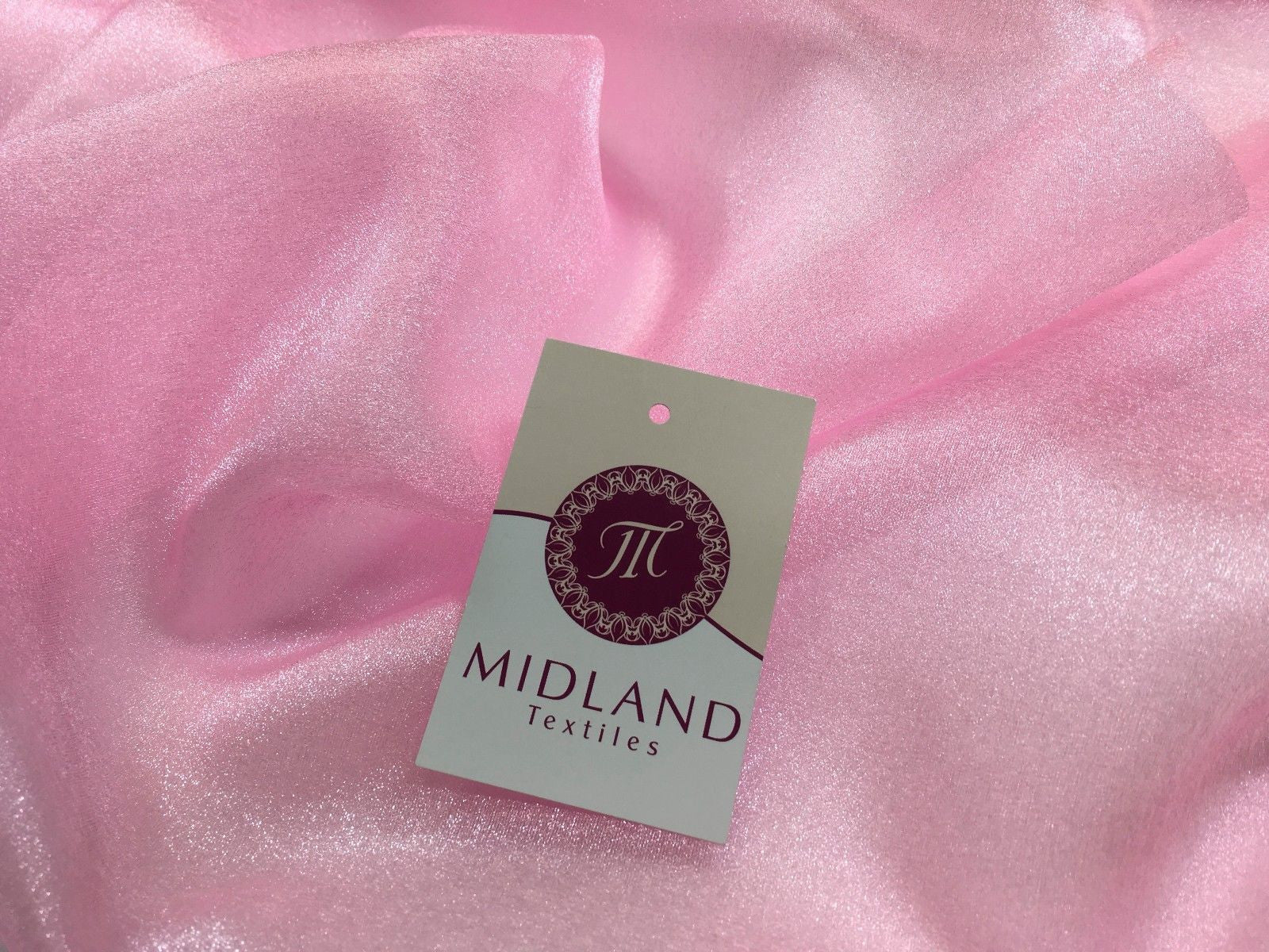CRYSTAL ORGANZA WEDDING BRIDAL DANCE VEIL DRESS FABRIC MATERIAL 45' WIDE M111 - Midland Textiles & Fabric