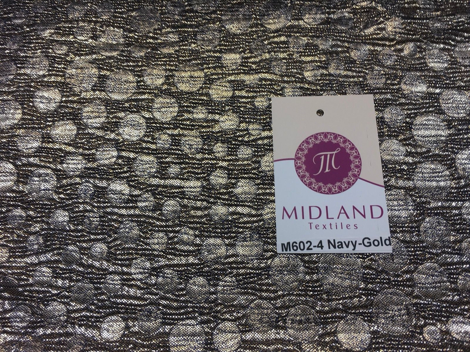 Metallic Corduroy Foil Lame Fabric 1 way stretch 58' wide M602 Mtex - Midland Textiles & Fabric