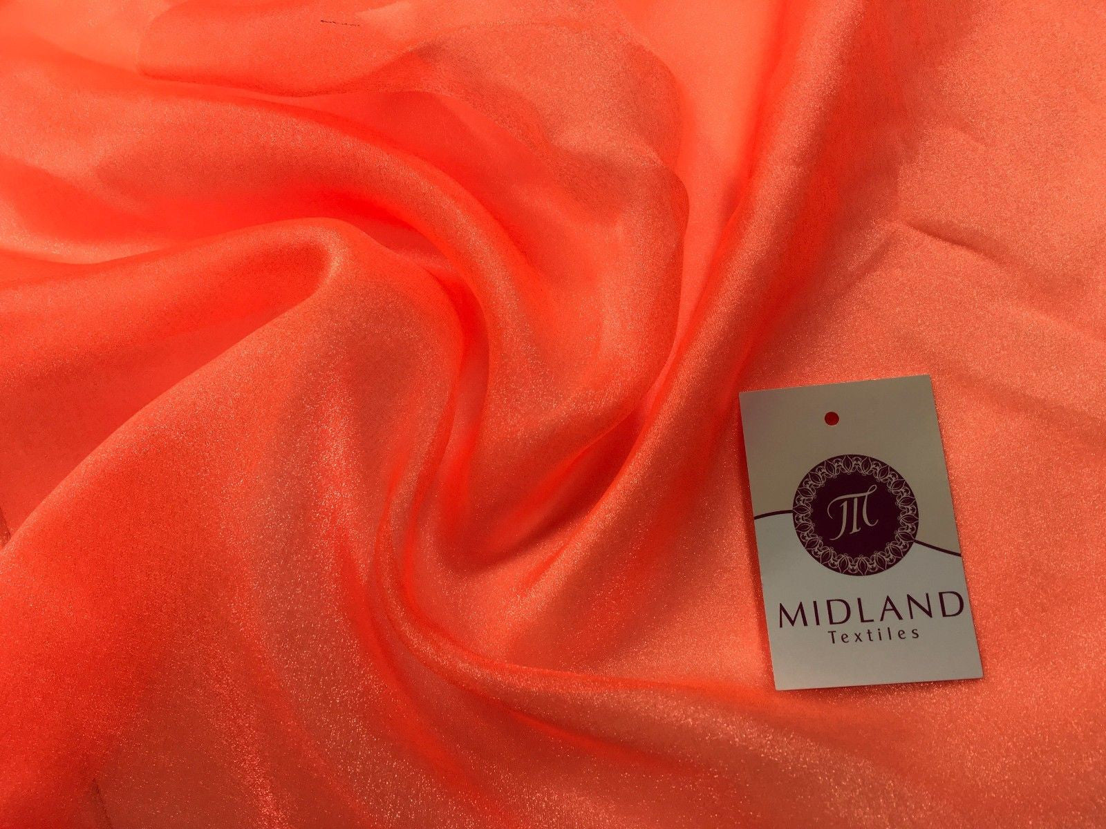 CRYSTAL ORGANZA WEDDING BRIDAL DANCE VEIL DRESS FABRIC MATERIAL 45" WIDE M111 - Midland Textiles & Fabric