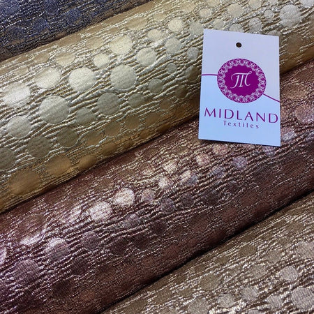 Metallic Corduroy Foil Lame Fabric 1 way stretch 58" wide M602 Mtex - Midland Textiles & Fabric