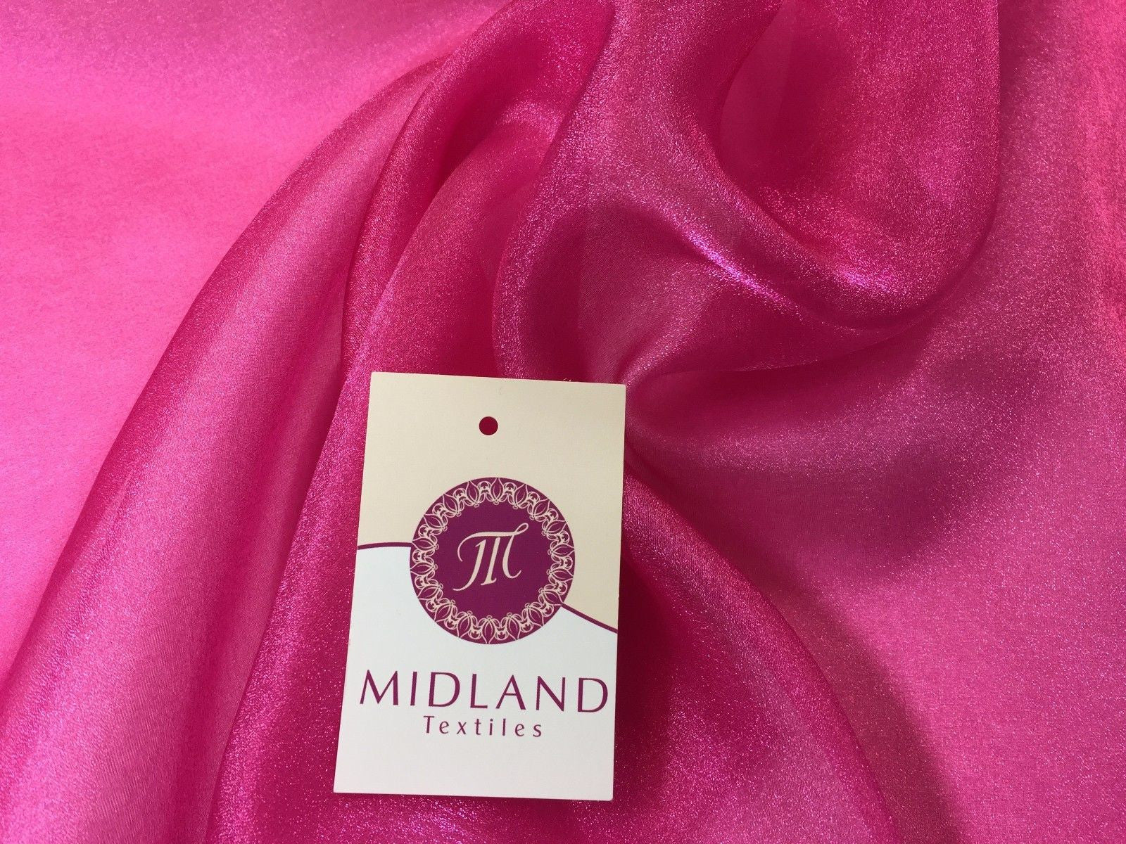 CRYSTAL ORGANZA WEDDING BRIDAL DANCE VEIL DRESS FABRIC MATERIAL 45' WIDE M111 - Midland Textiles & Fabric