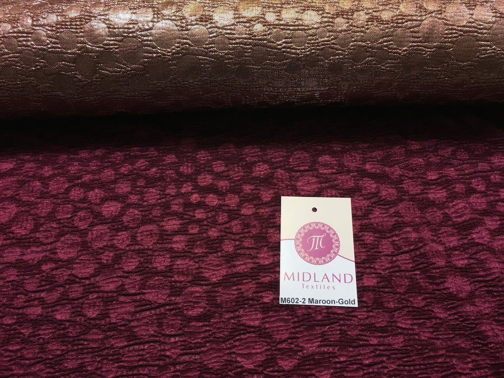 Metallic Corduroy Foil Lame Fabric 1 way stretch 58