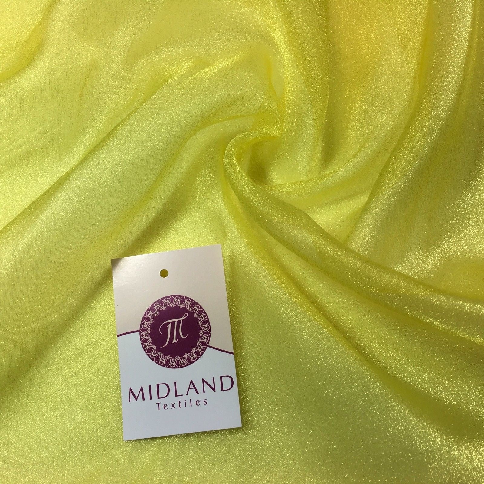 CRYSTAL ORGANZA WEDDING BRIDAL DANCE VEIL DRESS FABRIC MATERIAL 45' WIDE M111 - Midland Textiles & Fabric