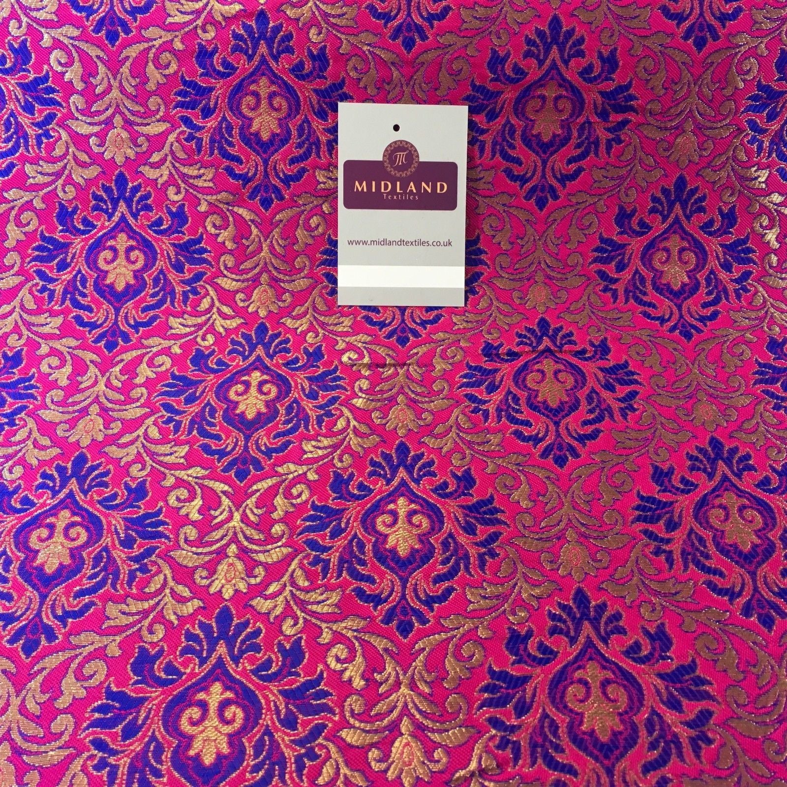 Indian Vintage Ornate jacquard Banarsi brocade waistcoat fabric 50' M725 Mtex - Midland Textiles & Fabric