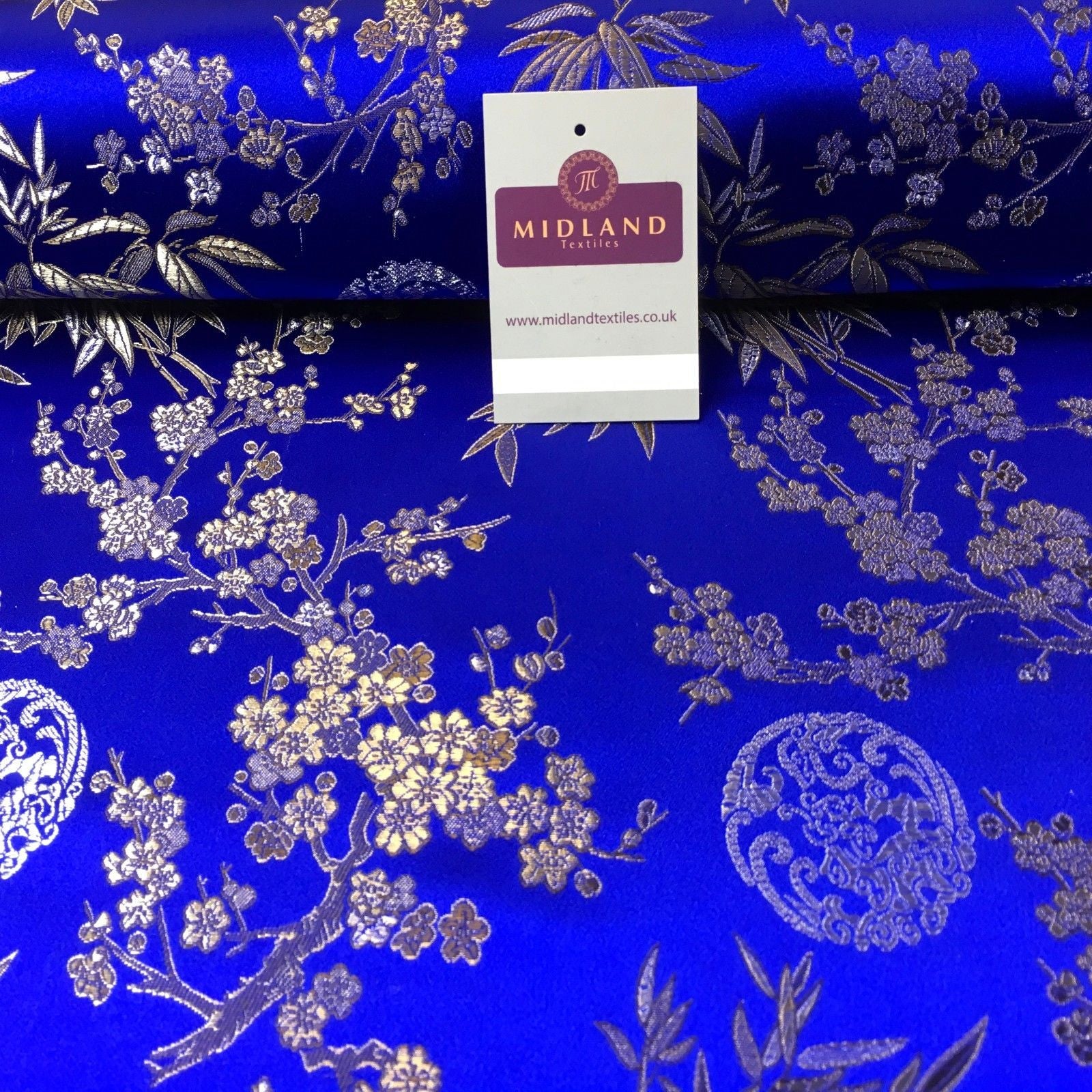 Traditional Oriental Gold Dragon Silk Satin Brocade 45' Wide M60 Mtex - Midland Textiles & Fabric