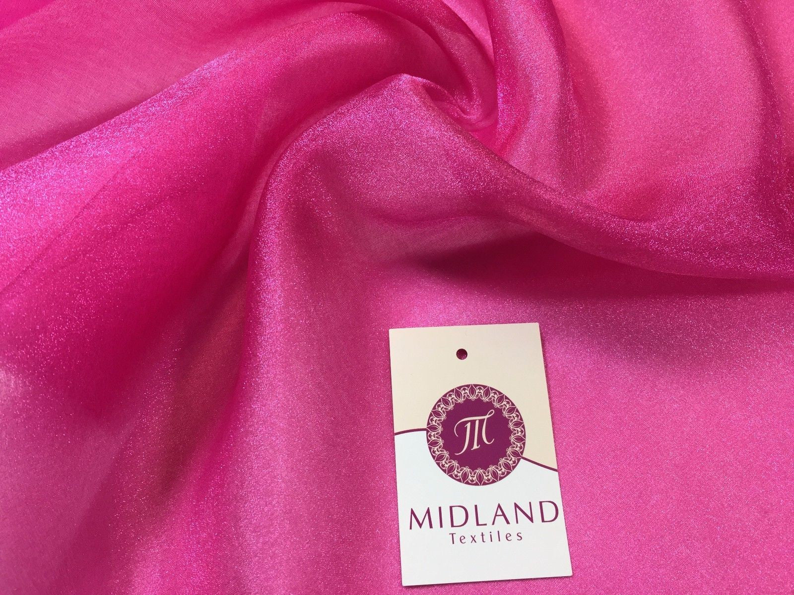 CRYSTAL ORGANZA WEDDING BRIDAL DANCE VEIL DRESS FABRIC MATERIAL 45" WIDE M111 - Midland Textiles & Fabric