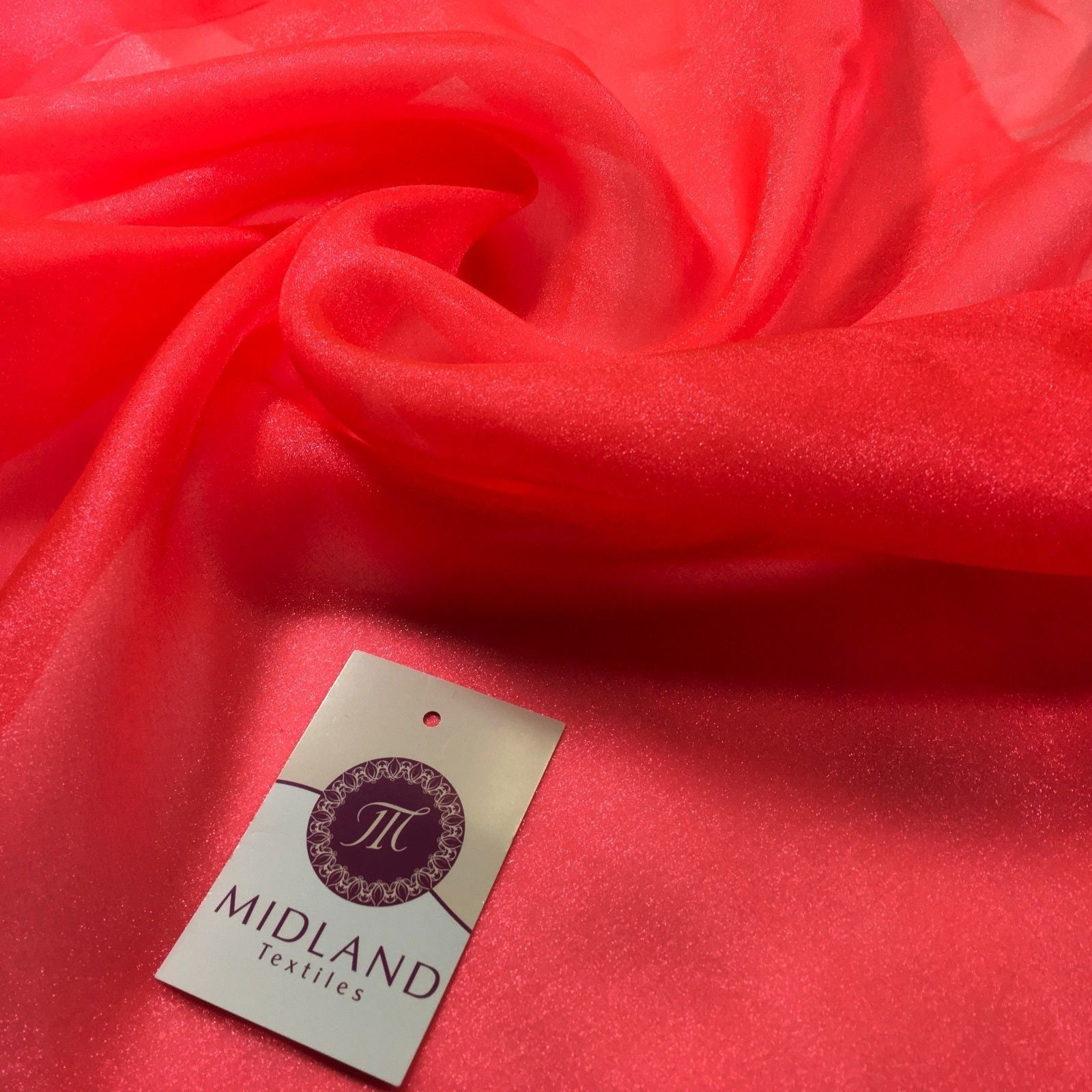 CRYSTAL ORGANZA WEDDING BRIDAL DANCE VEIL DRESS FABRIC MATERIAL 45" WIDE M111 - Midland Textiles & Fabric