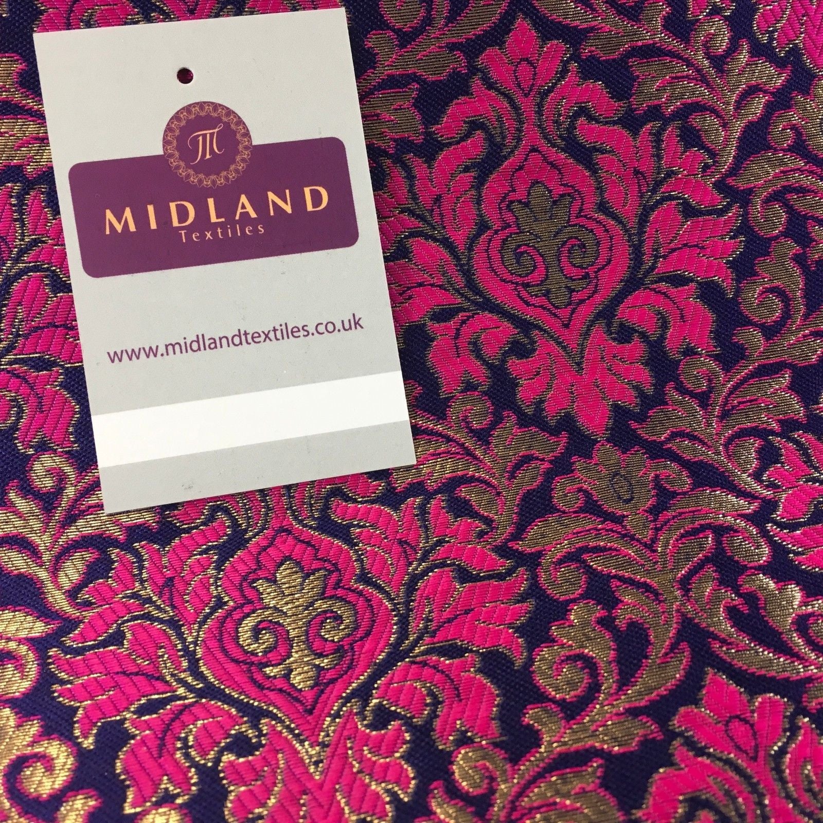 Indian Vintage Ornate jacquard Banarsi brocade waistcoat fabric 50' M725 Mtex - Midland Textiles & Fabric