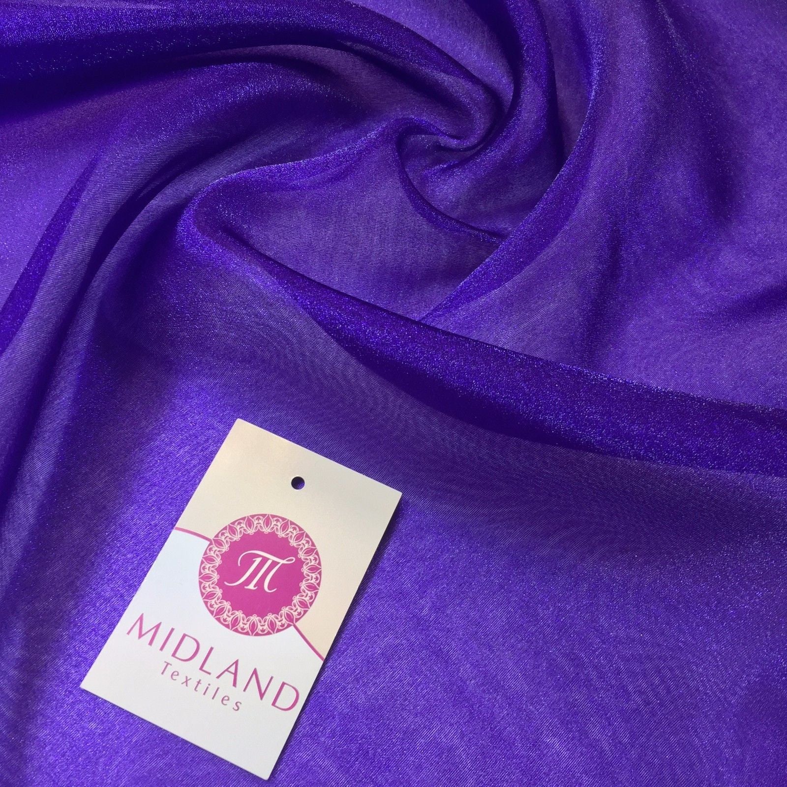 CRYSTAL ORGANZA WEDDING BRIDAL DANCE VEIL DRESS FABRIC MATERIAL 45' WIDE M111 - Midland Textiles & Fabric