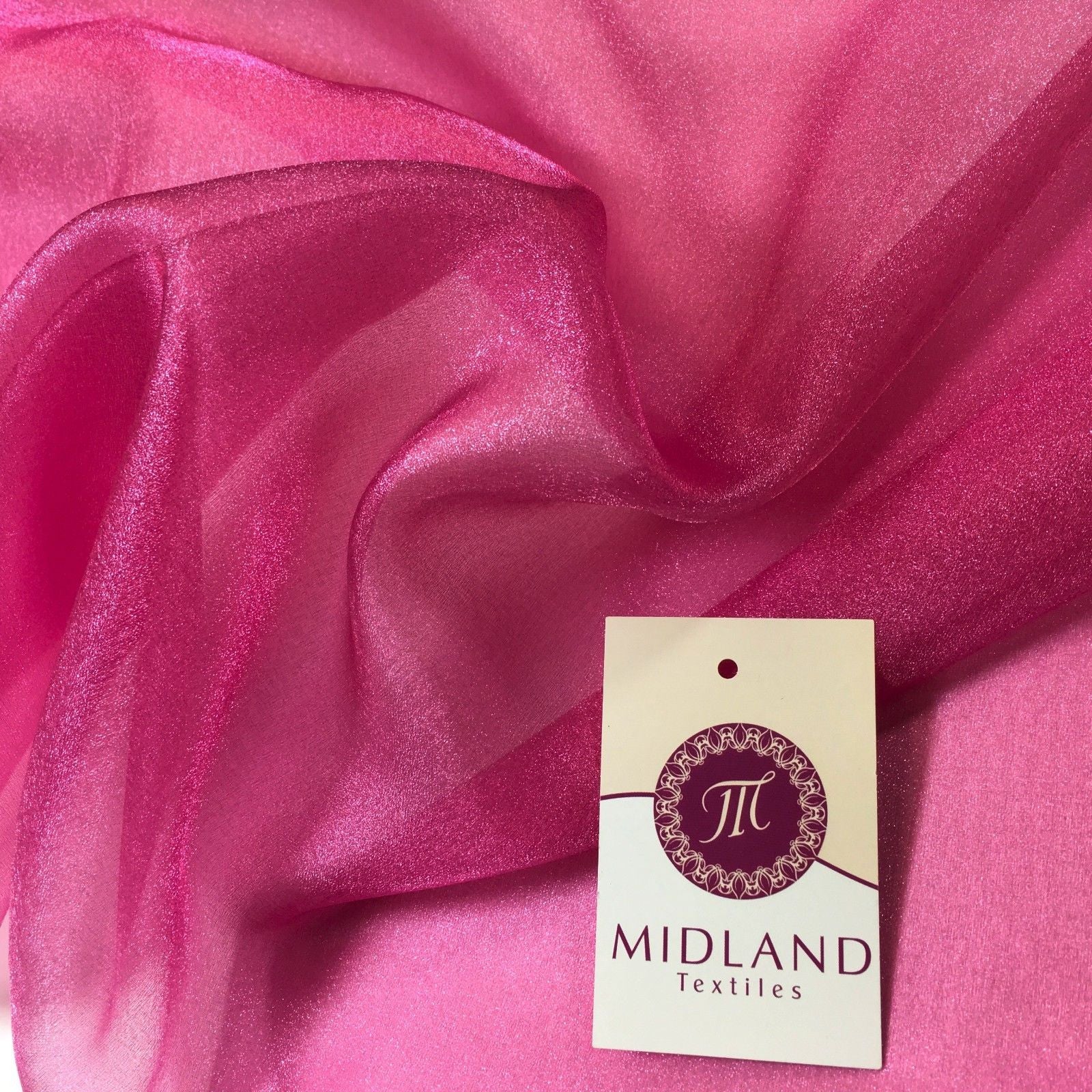 CRYSTAL ORGANZA WEDDING BRIDAL DANCE VEIL DRESS FABRIC MATERIAL 45" WIDE M111 - Midland Textiles & Fabric