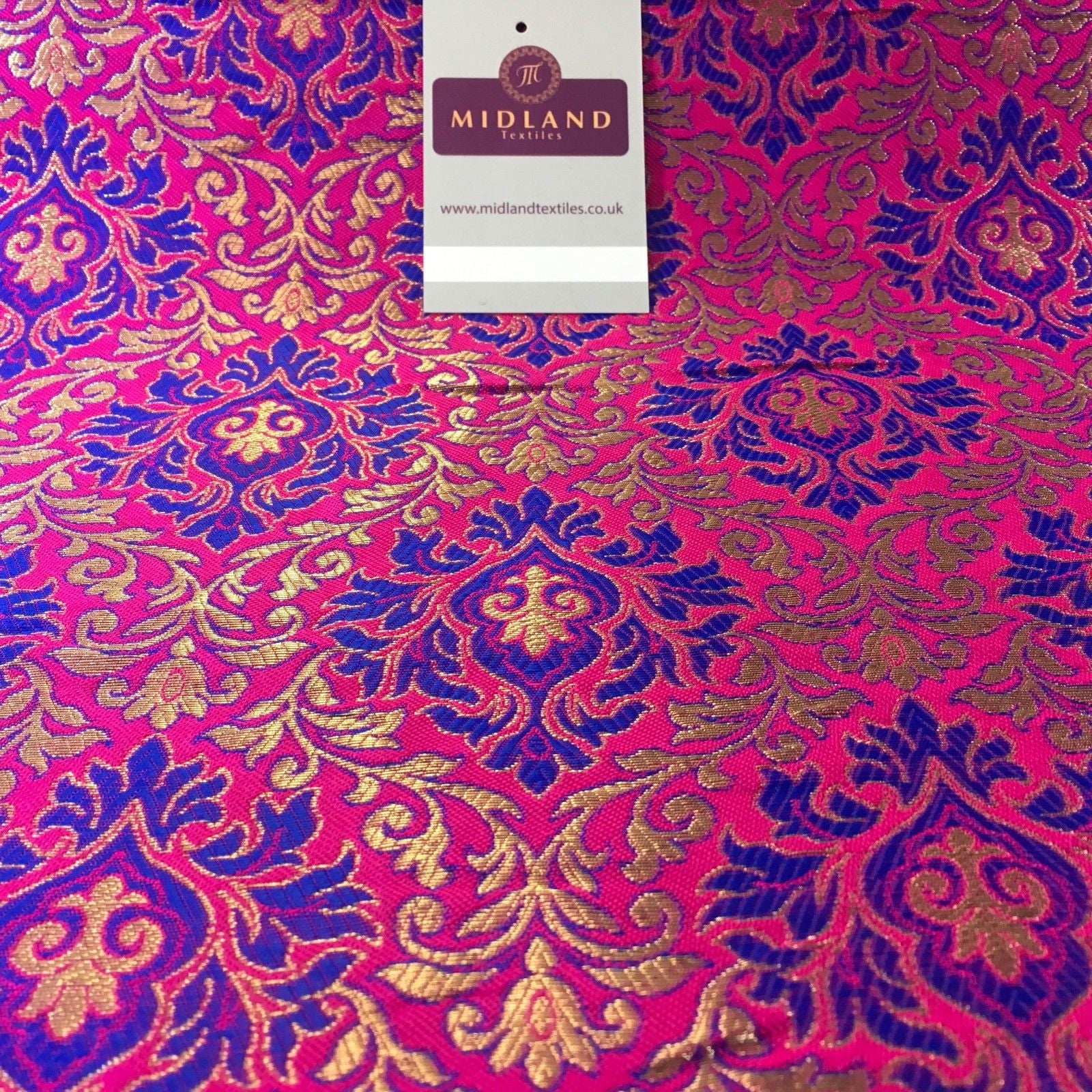 Indian Vintage Ornate jacquard Banarsi brocade waistcoat fabric 50' M725 Mtex - Midland Textiles & Fabric