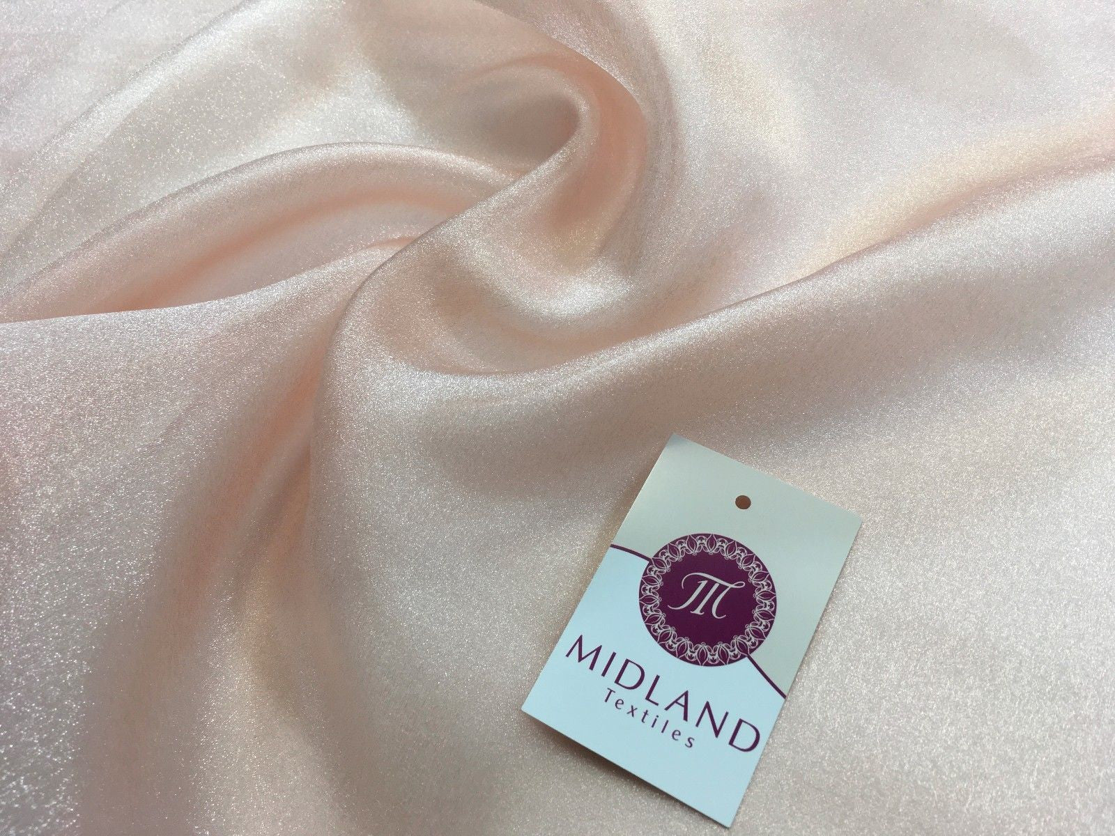 CRYSTAL ORGANZA WEDDING BRIDAL DANCE VEIL DRESS FABRIC MATERIAL 45" WIDE M111 - Midland Textiles & Fabric