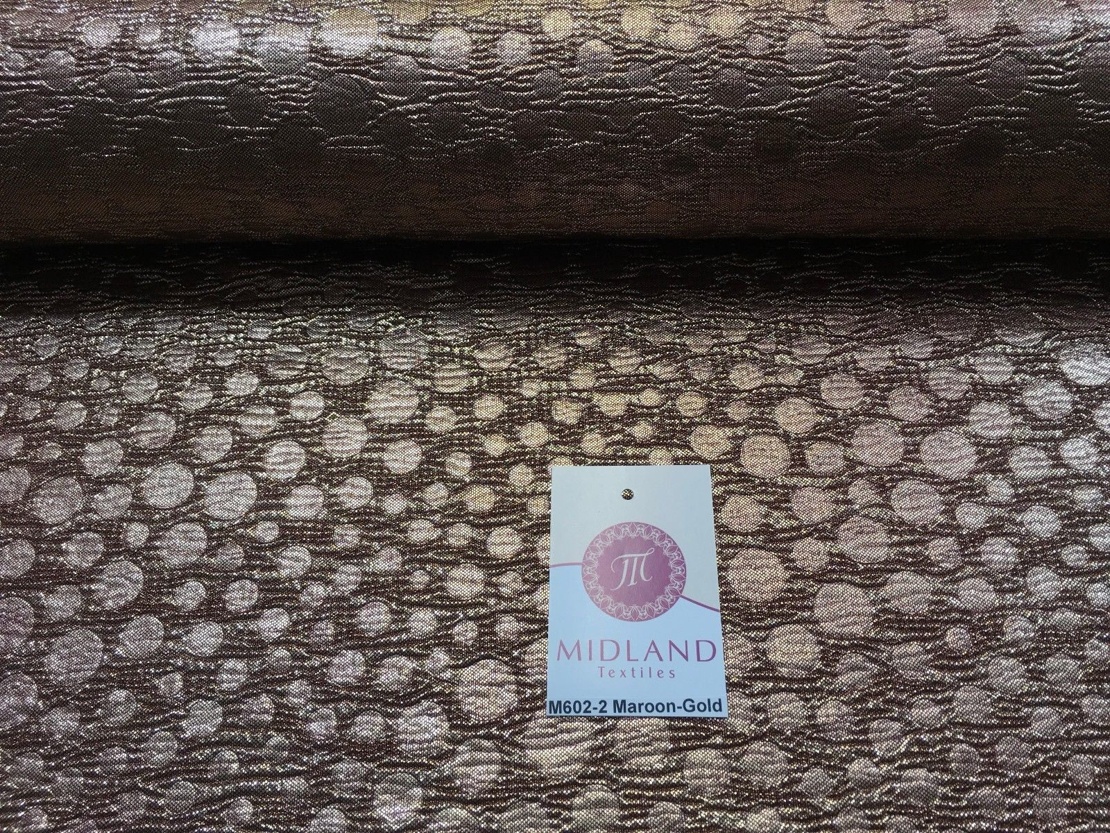 Metallic Corduroy Foil Lame Fabric 1 way stretch 58' wide M602 Mtex - Midland Textiles & Fabric