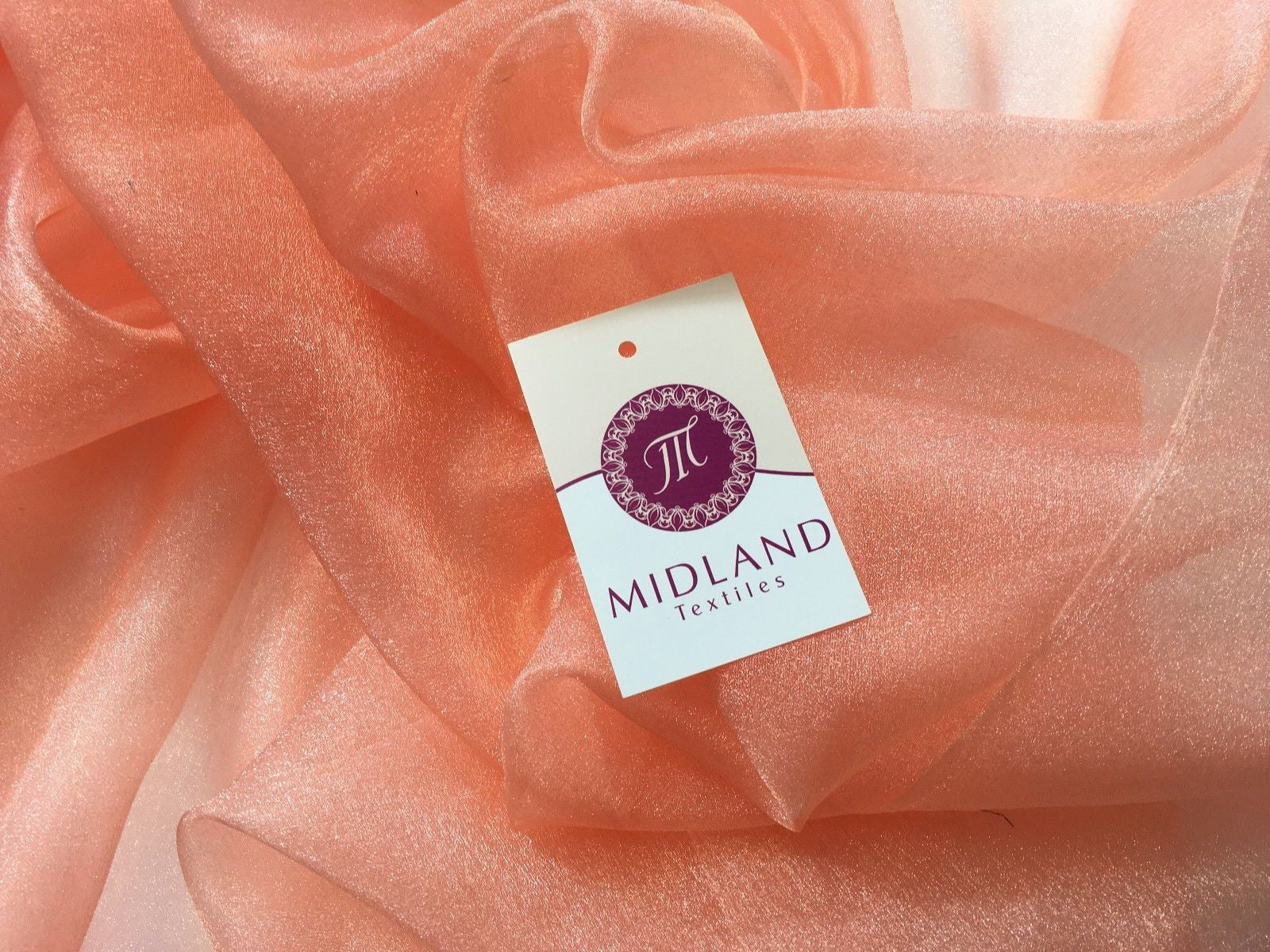 CRYSTAL ORGANZA WEDDING BRIDAL DANCE VEIL DRESS FABRIC MATERIAL 45" WIDE M111 - Midland Textiles & Fabric